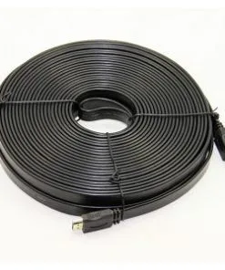 1Generic 20M Flat Noodle HDMI Cable Male To Male V1.4 3D Full HD 1080P HDTV Super Speed Black 300x300 1