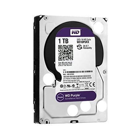 WD Purple 1TB Surveillance Hard Disk Drive – 5400 RPM Class SATA 6 Gbs 64MB Cache 3.5 Inch