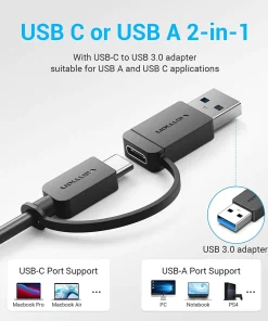 vention 0 15m usb3 0 type c 2 in 1 interface to 4 port usb 3 0 hub 33468322513062