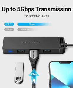 vention 0 15m usb3 0 type c 2 in 1 interface to 4 port usb 3 0 hub 33468323004582
