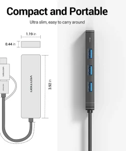 vention 0 15m usb3 0 type c 2 in 1 interface to 4 port usb 3 0 hub 33468330213542