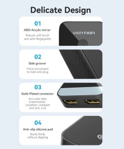 vention 2 port hdmi bi direction 4k switcher black abs type 36052786479270