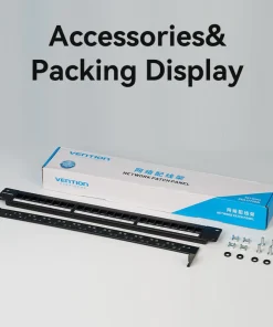 vention 24 ports unloaded keystone patch panel black 36057088426150