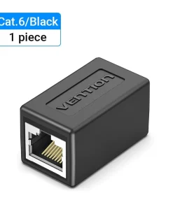 vention black 1 pc cat6 connector ftp cat6 5e ethernet adapter 8p8c network extender extension cable for ethernet cable rj45 connector 34533915099302
