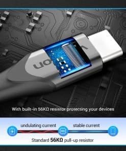 vention cotton braided usb 2 0 a male to c male 3a cable gray aluminum alloy type 33514476208294