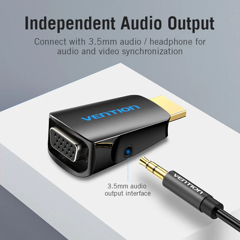 vention hdmi to vga converter with 3 5mm audio 34165937045670