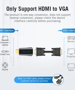 vention hdmi to vga converter with 3 5mm audio 34165937111206