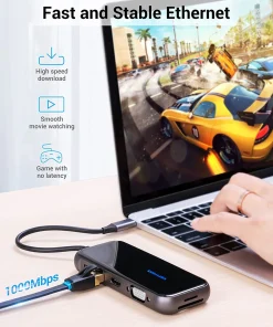 vention multi function 10 in 1 usb c docking station mirrored surface type 33516839076006