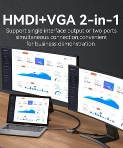 vention usb c to hdmi vga converter for computer laptop phone pad 35940529012902