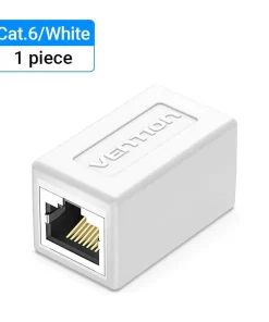 vention white 1 pc cat6 connector ftp cat6 5e ethernet adapter 8p8c network extender extension cable for ethernet cable rj45 connector 34533919326374