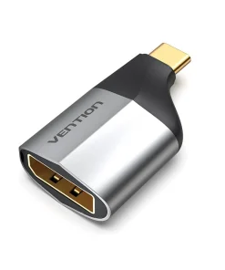 vention type c to dp adapter gray metal type 35785292710054