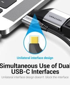 vention type c to dp adapter gray metal type 35785292742822