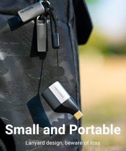 vention type c to dp adapter gray metal type 35785292808358