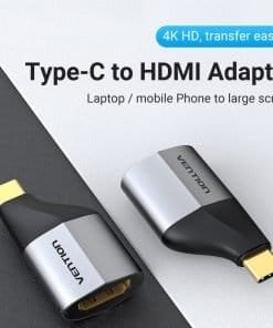 vention type c to hdmi adapter gray alloy type 34317184499878